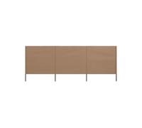 Paravent 9 Panneaux Tissu 1200x160 cm Taupe Ecran Anti-vent Abri Plage vidaXL