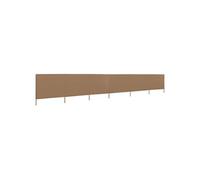 vidaXL Paravent 6 panneaux Tissu 800 x 80 cm Taupe