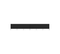 Windscherm 6-panelen 800x80 cm stof zwart47172