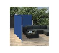 Windscherm uittrekbaar 100x600 cm blauw48446