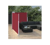 Windscherm uittrekbaar 100x600 cm rood48447