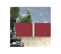 Windscherm uittrekbaar 120x1000 cm rood48483