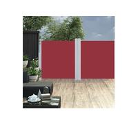 Windscherm uittrekbaar 120x600 cm rood48453