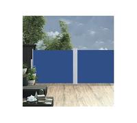 Windscherm uittrekbaar 140x1000 cm blauw48488