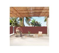 Windscherm uittrekbaar 140x1000 cm bruin318027