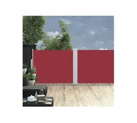 Windscherm uittrekbaar 140x1000 cm rood48489