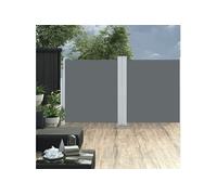 Windscherm uittrekbaar 140x600 cm antraciet48456