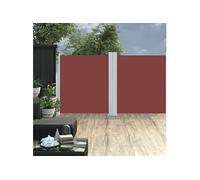 vidaXL Auvent latéral rétractable Brise-vue abri-soleil Résistant aux UV Marron 140×600 cm