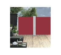 Windscherm uittrekbaar 140x600 cm rood48459