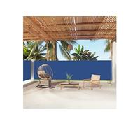 Windscherm uittrekbaar 160x1000 cm blauw318034