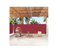 Windscherm uittrekbaar 180x1000 cm rood318041