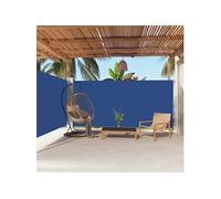 Windscherm uittrekbaar 180x600 cm blauw318004