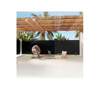 vidaXL Auvent latéral rétractable Pare-brise de balcon 200x1200 cm Noir