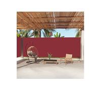 Vidaxl Auvent Latéral Rétractable Rouge 220x1000 Cm Rouge