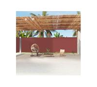 Vidaxl Auvent Latéral Rétractable Marron 220x1200 Cm Marron
