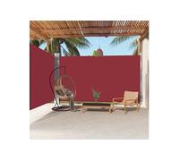 Windscherm uittrekbaar 220x600 cm rood318017