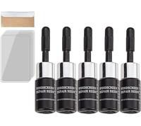 Windscreen Repair Kit Glass Repair Kit, DIY Windshield Repair Kit, Windscreen Crack Repair Kit,Glass Repair Fluid for Fixing Chips and Star Shaped Crack (5 Pcs)