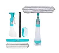 Windshield Cleaner, Window Cleaning Kit, Multi-Purpose Double-Sided Shower Squeegee with Built-in 252ml Spray Bottle for Bathroom Mirror Glasses, 10.43x3.74 inches 167g