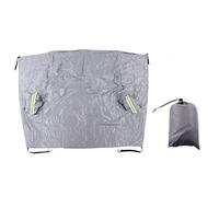 Windshield Cover Snowproof Universal Large Coverage Reflective Strips Car Windshield Protector for Most Cars 210D Silver Coated Polyester Taffeta 192x216cm (Grey)