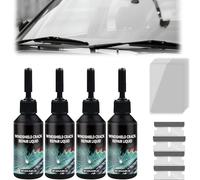 Windshield Crack Repair Liquid, Cracks Gone Glass Repair Kit for Quick Fix Windshields Windows Mirrors Most Crack Types (4 sets)