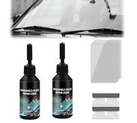 Windshield Crack Repair Liquid, Cracks Gone Glass Repair Kit for Quick Fix Windshields Windows Mirrors Most Crack Types (2 sets)