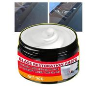 Windshield Mark Repair Kit Window Restorer, Abrasion Removal Set with Buff Pad Smooth Shine Effect, Solution for Mirror Shower Doors Truck Automotive Outdoor Road Trips Bathroom Protection