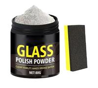 Windshield Poudre de polissage pour verre longue durée 80 g | Réparation de verre & nettoyant de film d'huile pour pare-brise, eyeglasses, miroirs, lentilles de montre de douche et détails automobiles