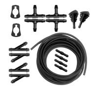 Windshield Wiper Hose Kits - 5 Meter Washer Fluid Pipes | Flexible Vehicle Tubing - Nozzle Connector Gasket Set for Cars, Trucks, Suvs, Allowing Quick Spraying to Effectively Clean the Windshield
