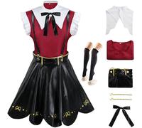Windskids Déguisement Ame Femme Cosplay Jeux Needy Girl Overdose Charakter Kangel Ame Chan Anime JK Uniforme Châle Top Jupe Nœud Chaussettes Clips Set pour Halloween Carnaval Fête Mascarade Costume