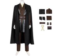 Windskids Déguisement Anakin Homme Cosplay Planète Darth 2 Jedi Knight Anakin Skywalker Deluxe Complete Uniform avec Accessoires Set pour Halloween Carnaval Fête Mascarade Performances Costume