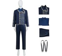 Windskids Déguisement Fiyero Homme Cosplay Movie Wicked Prince Fiyero Uniforme Veste Top Pantalon Bretelles Set pour Fancy Dress Up Halloween Carnaval Fête Mascarade Performances Costume