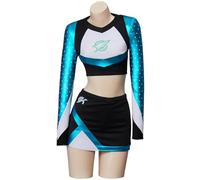 Windskids Déguisement Maddy Perez Cheerleader Femme Cosplay High School Musical Football Basketball Jeux Sexy Cheerleading Uniforme Robe pour Halloween Carnaval Fête Mascarade Performances Costume