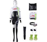 Windskids Déguisement Racing Miku Femme Cosplay Virtual Idol H'atsune M'iku Filles de Course Sexy Complet Uniforme Set avec Casque Coiffe pour Fancy Dress Up Halloween Carnaval Fête Mascarade Costume