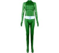 Windskids Filles Déguisement Espion Agent Sam Clover Alex Mandy Manches Longues Imprimé Combinaison pour Fancy Dress Up Halloween Carnaval Fête Anniversaire Mascarade Performance Costume, 4-13 Ans