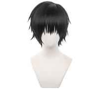 Windskids Fushiguro Toji Cosplay Perruques Homme Noir Cheveux Courts Cheveux Raides Pony Perruques Déguisement Jujutsu Kaisen Toji Fushiguro Halloween Carnaval Fête Mascarade Anime Wig