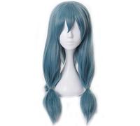 Windskids Mahito Cosplay Perruques Homme Bleu Lac 60CM Longue Cheveux Raides Pony Perruques Déguisement Jujutsu Kaisen Mahito Halloween Carnaval Fête Mascarade Anime Wig
