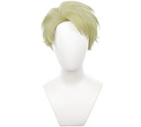 Windskids Nanami Kento Cosplay Perruques Homme Mixte Vert Jaune Cheveux Courts Perruques Déguisement Jujutsu Kaisen Nanami Kento Halloween Carnaval Fête Mascarade Anime Wig
