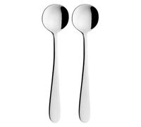 Windsor Carded Lot de 2 Cuillères à Œuf, acier inoxydable 18/0, finition miroir, Argenté.