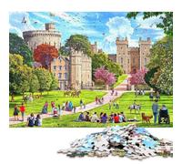 Windsor Castle Parc Puzzles en Bois pour Adultes 300 Pièces Jeux Éducatifs Décoration Intérieure Cadeaux d'anniversaire pour Jeu De Défi Familial Stress Relief Toy 300pcs (40x28cm)