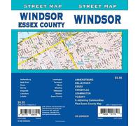 Windsor / Comté d'Essex - Carte routière de l'Ontario | GM Johnson