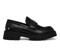 Windsor Smith Femmes Noir Cuir Mocassins Plateforme Chunky Chaussures - Throne