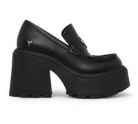 Windsor Smith Femmes Noir Plateforme Chaussures Cuir Mocassins - Spolied