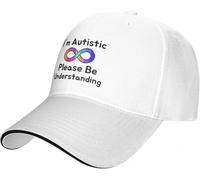 Windsoul Casquette à visière Je suis autiste s’il Vous plaît Soyez compréhensif Casquette de Baseball Visière Thermique Chapeau Homme Luxe Enfants Chapeau Femmes Hommes Cool