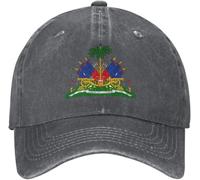 Windsoul Casquette de Baseball Classique de Style Unisexe Mode personnalisée Coton Armoiries d’Haïti Casquette de Baseball pour Femmes Hommes Respirant Papa Chapeau Performance Cadeau