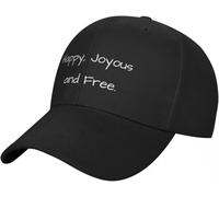 Windsoul Heureux, Joyeux et Libre. T-Shirt Classique Casquette de Baseball Mignon Chapeau de Golf Véritable Chapeau de Plage Baseball Hommes Femmes Cool