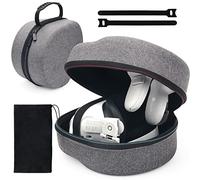 Windspeed Étui de transport pour Oculus Quest 2, étui de voyage rigide pour casque/manettes Meta Quest 2, étui de transport de protection, sac de rangement avec attaches de câbles/sacs, gris, Moderne