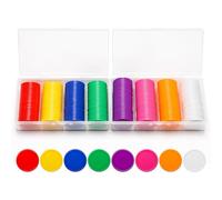 Windspeed Lot de 200 jetons de bingo 8 couleurs avec boîte de rangement de tri, compteurs de jetons de poker en plastique de 2,5 cm, disques de comptage pour s'amuser et apprendre (2,5 cm)