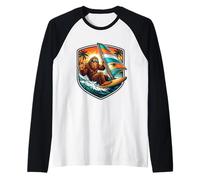 Windsurf Sasquatch Big Foot Wind Surfer Big-Foot Shaka Manche Raglan