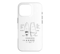 Windsurfer Vintage Gear Legend Board Voile Fin Dessin Noir Coque pour iPhone 16 Pro