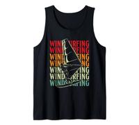 Windsurfer Vintage Windsurfer Sailboard Ocean Wave Débardeur